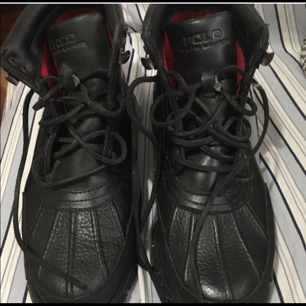 Nearly new black polo boots